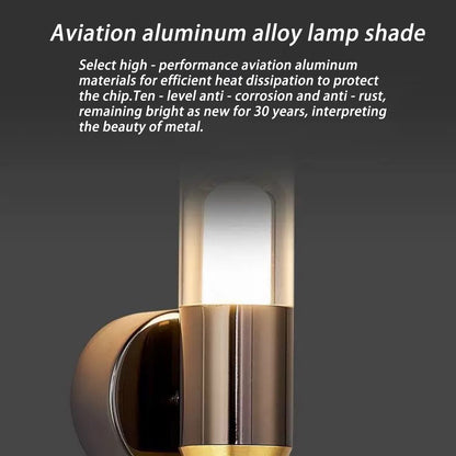 LED living room background wall light, modern minimalist bedroom bedside lamp