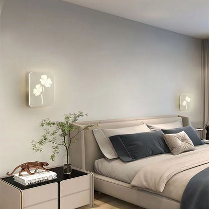 Indoor bedside embossed wall sconce, living room decorative background wall light