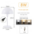 Dorm Room LED Eye-care Desk Lamp, Bedroom Bedside Mushroom Type Reading Light