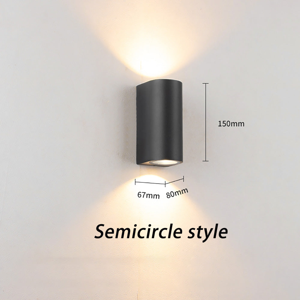 IP65 outdoor waterproof wall lamp, villa exterior wall double head up and down light-emitting Spotlights