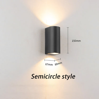 IP65 outdoor waterproof wall lamp, villa exterior wall double head up and down light-emitting Spotlights