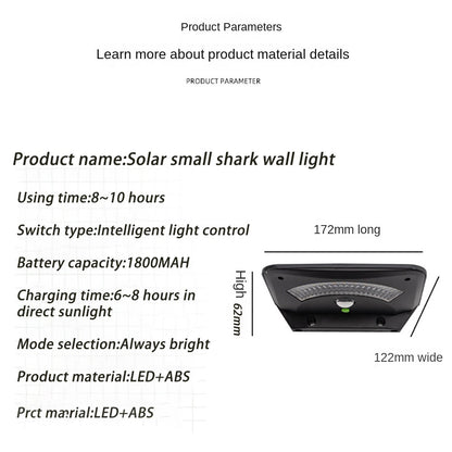Outdoor body sensor solar wall light, courtyard waterproof decorative wall wash light