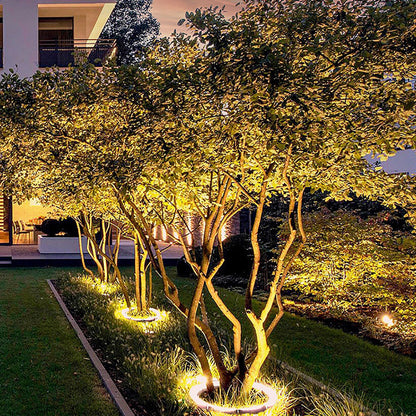 RGB Outdoor Tree Hugger Lights, IP65 Waterproof Park Landscape Pole Ring Lights