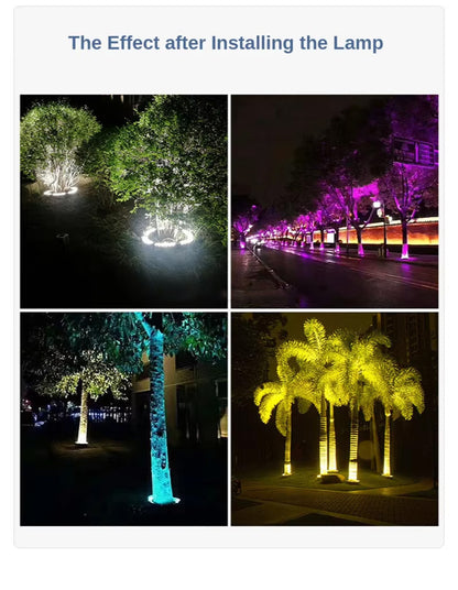LED Outdoor Wall Washer Lights, Outdoor Waterproof Collapsible Chain Tree Hugger Lights