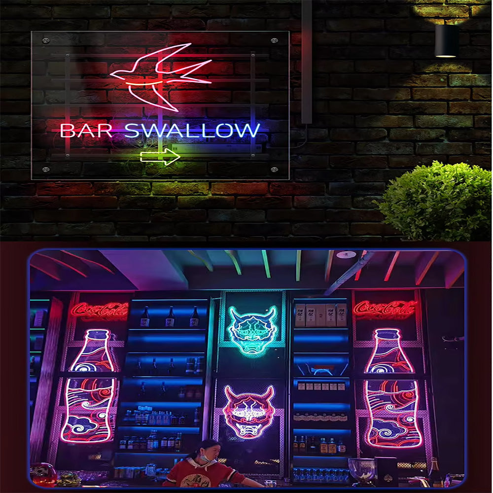 LED strip light, IP67 outdoor waterproof self adhesive color changing ambient neon silicone advertising light