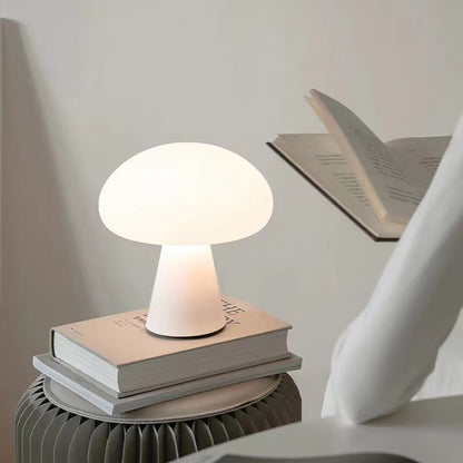 Mushroom Type LED Table Lamp, Dimmable Rechargeable Bedroom Bedside Ambient Light