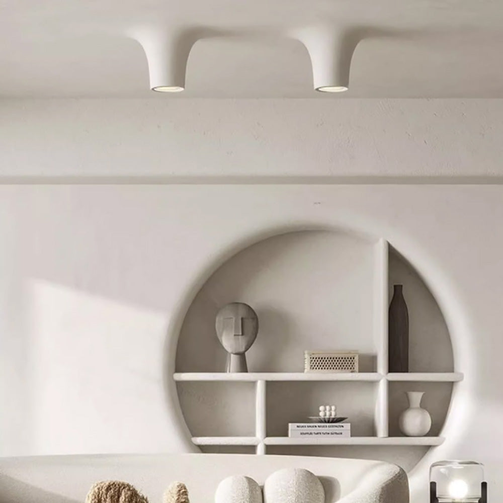 Recessed Intelligent Remote Control Downlight, Creative Water Drop Decorative Gypsum Lamp for Living Room