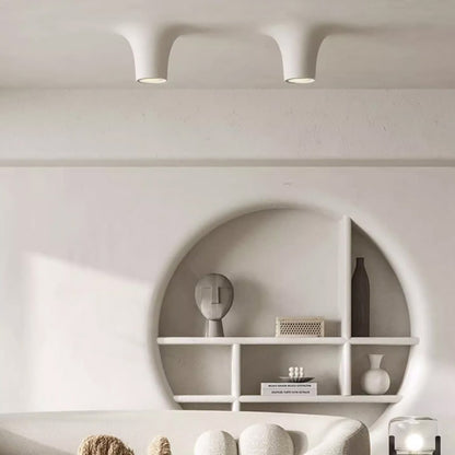 Recessed Intelligent Remote Control Downlight, Creative Water Drop Decorative Gypsum Lamp for Living Room