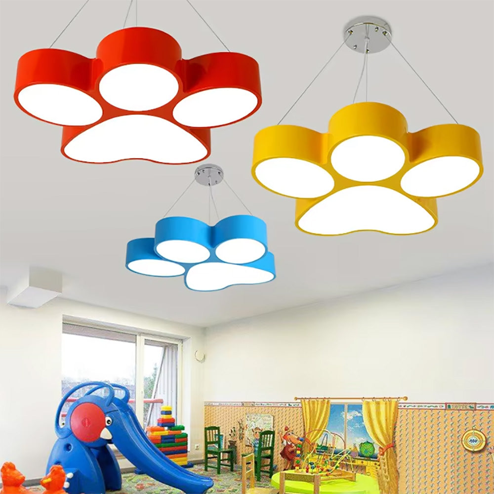 LED Creative Dog Paw Ceiling Light, Kindergarten Classroom Amusement Park Lighting