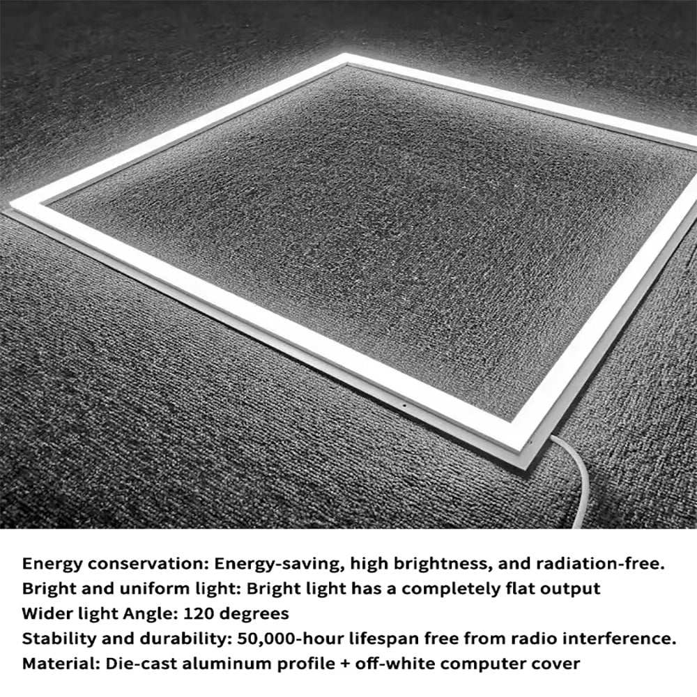Recessed LED Ceiling Light, 150lm/w High Luminous Efficiency LED Panel Lights Square Flat Panel Lights