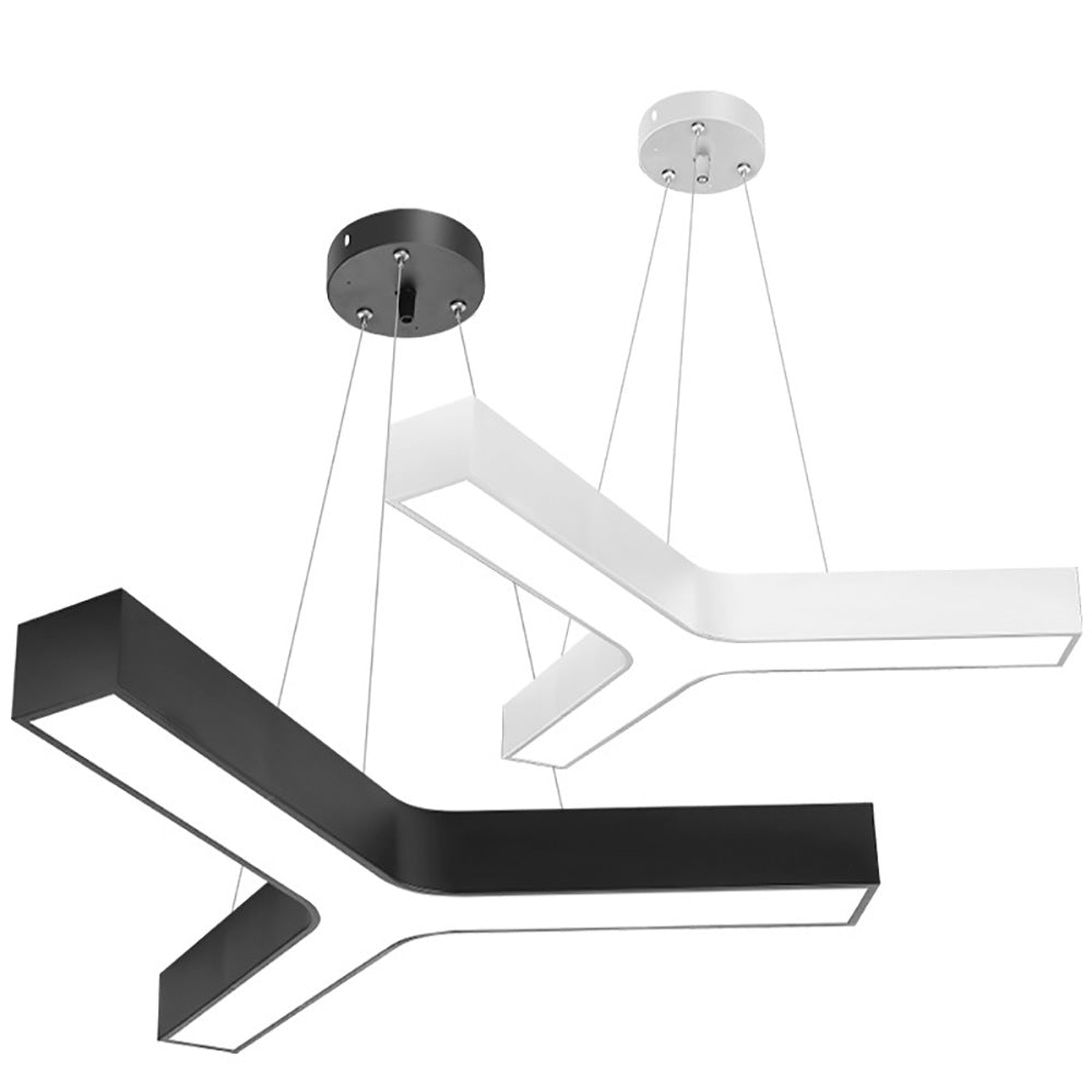 Y Shape Office LED Pendant Light, Gym Mall Modern Aesthetic Lighting