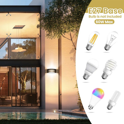 Simple Outdoor Wall Lamp, E27 Lamp Base Replaceable Light Source.