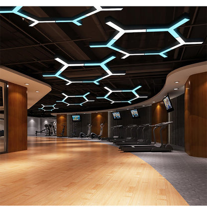 Y Shape Office LED Pendant Light, Gym Mall Modern Aesthetic Lighting