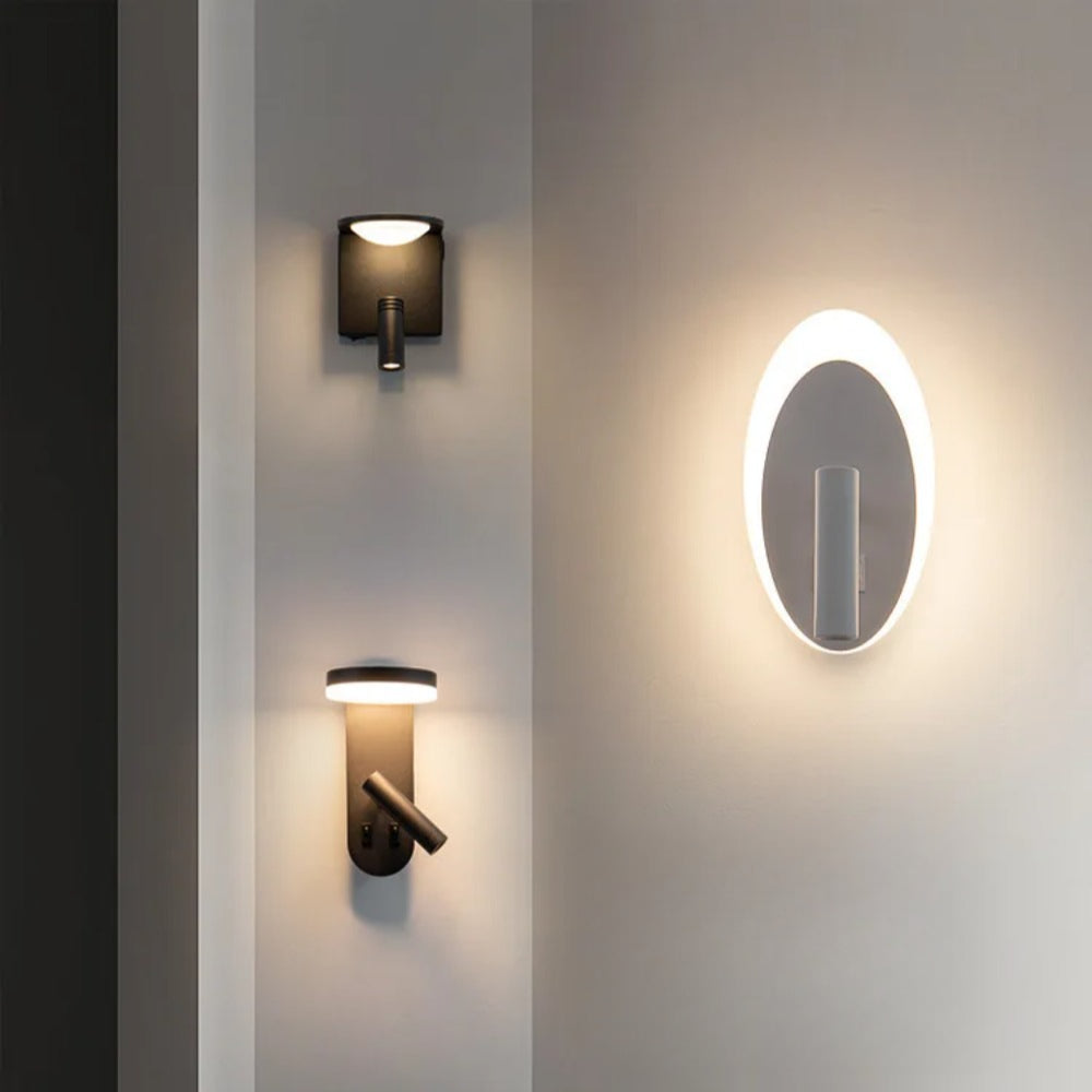 LED Rotatable Wall Sconce, Bedroom Bedside Spotlight