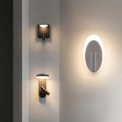 LED Rotatable Wall Sconce, Bedroom Bedside Spotlight