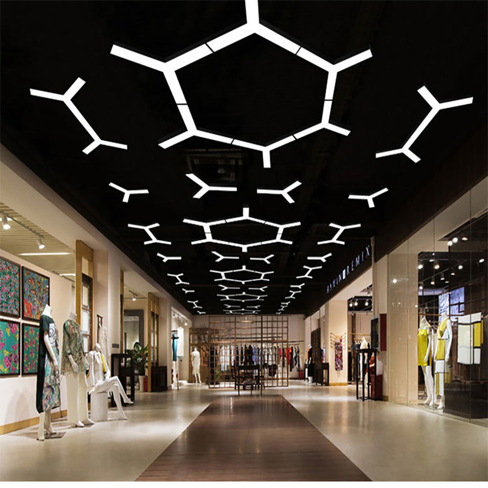 Y Shape Office LED Pendant Light, Gym Mall Modern Aesthetic Lighting