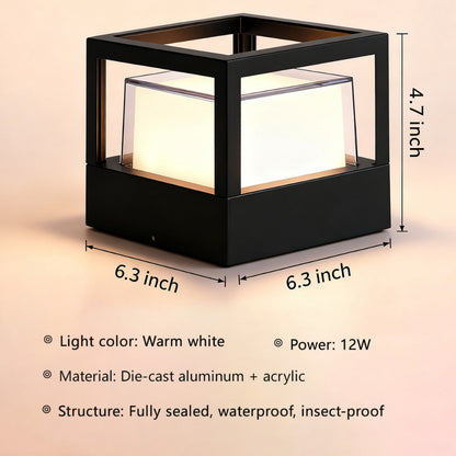 Porch Outdoor LED Light, Square Waterproof Wall Light.