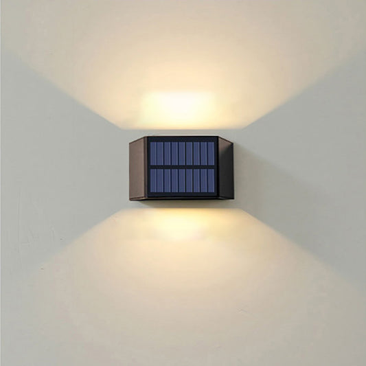 Outdoor solar wall light, garden waterproof fence decorative wall wash light