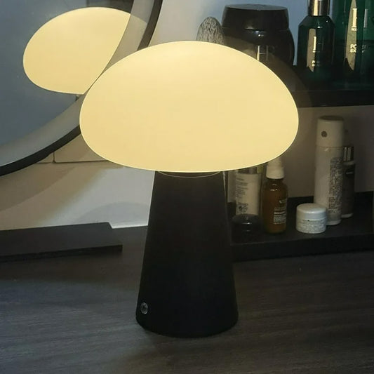 LED touch mushroom table lamp, bedroom bedside retro decorative ambient light