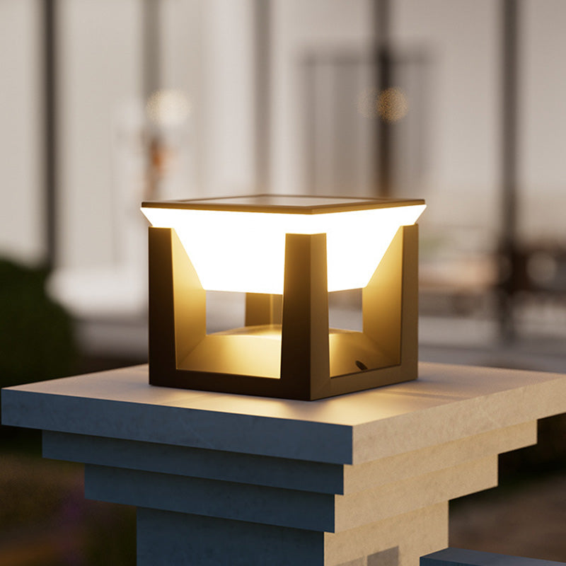 Solar pillar light,outdoor waterproof garden light,three color changing light,easy installation.