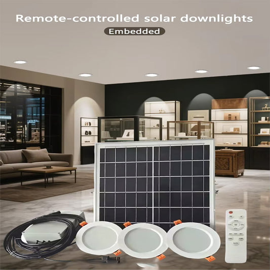 LED Solar Ceiling Light with Remote Control for Living Room Bedroom Lighting