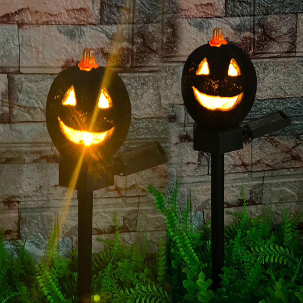 IP65 Outdoor Solar Landscape Lights, Halloween Spooky Pumpkin Garden Decoration Lights