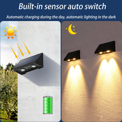 IP65 waterproof solar wall light, outdoor night garden park lighting