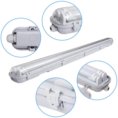 LED Tri-proof Light Double Tube Fully Sealed Workshop Light.