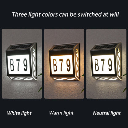 Solar Digital Door Light, Indoor Intelligent Light Sensitive Solar Wall Light