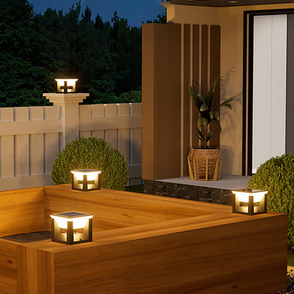 Solar pillar light,outdoor waterproof garden light,three color changing light,easy installation.