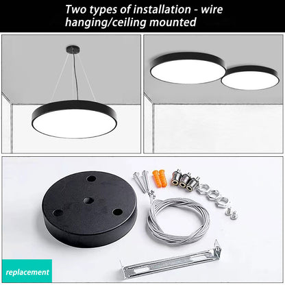 LED simple living room round pendant light for office bedroom mall decoration Lighting