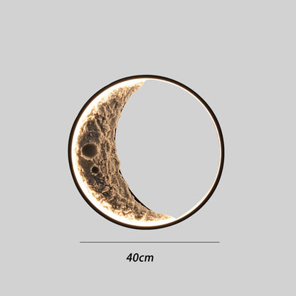 Outdoor Waterproof Moon-Shaped Wall Lamp, Solar-Powered Garden Decorative Ambient Lighting