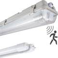 IP65 Waterproof Tri-Proof Lights, Emergency Underground Garage Lights, 4ft Radar Sensing LED Slat Lights