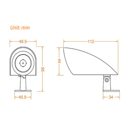 IP65 rated waterproof wall washer light, 3W outdoor exterior small spot light