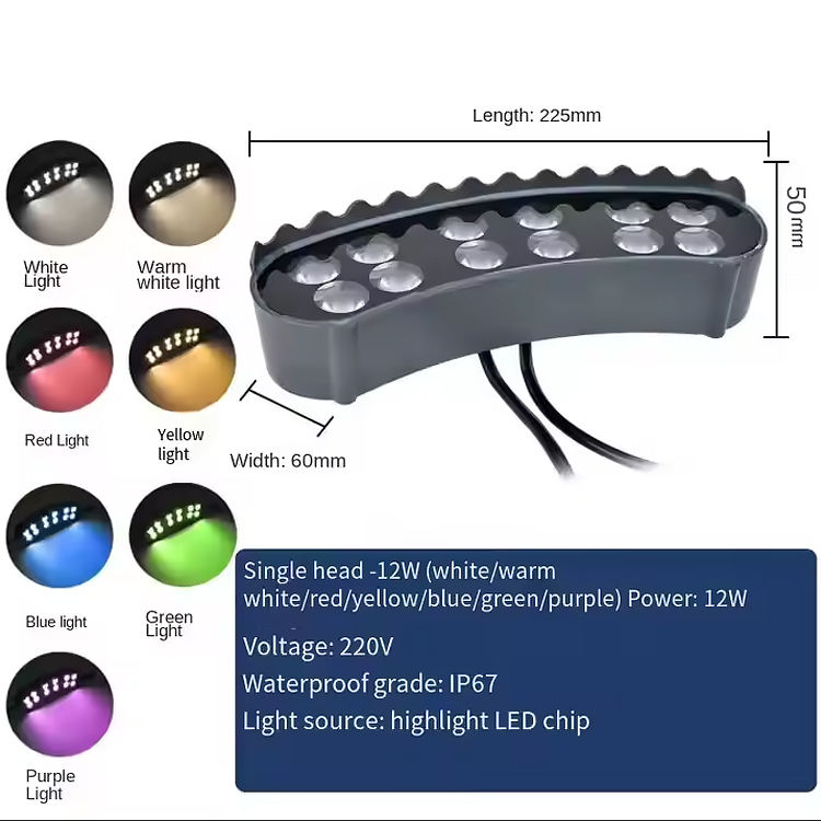 24W 3000K IP67 Waterproof Outdoor LED Garden Tree Light
