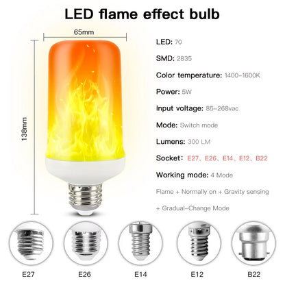LED Flame Lights, Bar Simulation Flame Decoration Lights