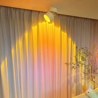 Rotatable Spotlight, Ambient Light for Living Room Bedroom Bar, Small Sunset Projectable Nightlight