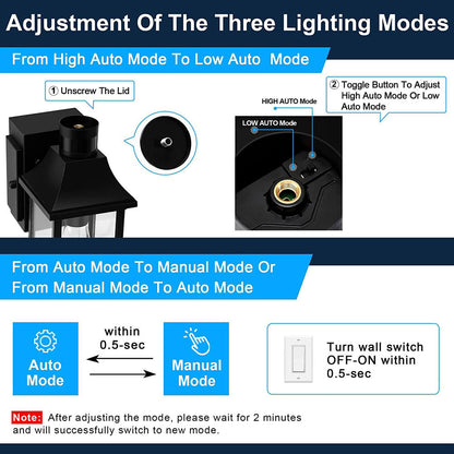 American-style outdoor porch fence lawn villa passageway corridor human sensor built-in socket wall lamp