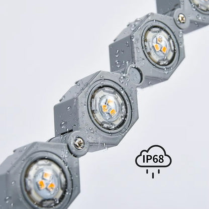 LED Outdoor Wall Washer Lights, Outdoor Waterproof Collapsible Chain Tree Hugger Lights