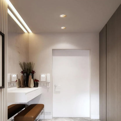 Recessed Gypsum Downlight, LED Anti-Glare Living Room Bedroom Aisle Home Lighting Ceiling Lights