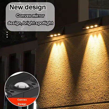 IP65 waterproof solar wall light, outdoor night garden park lighting