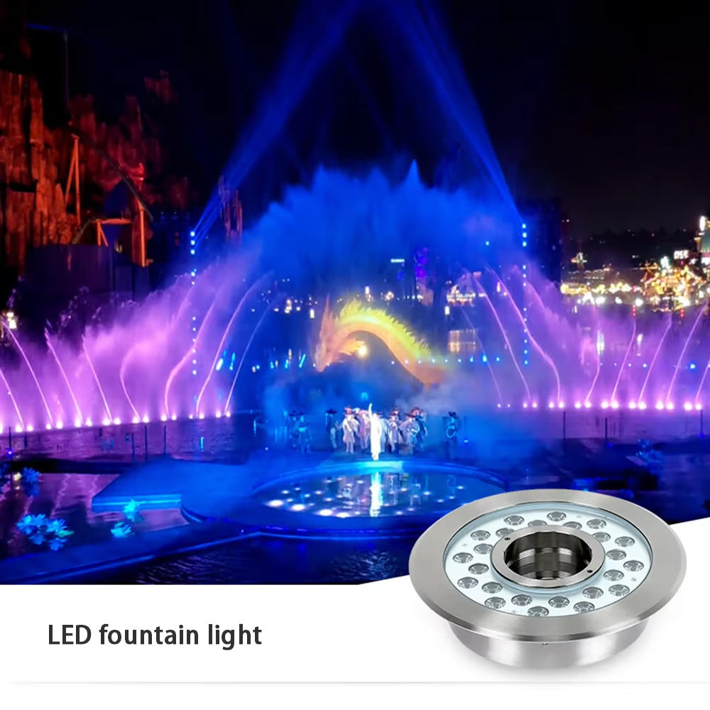 IP68 Outdoor Fountain Light, Underwater Waterproof Colorful Pool Light