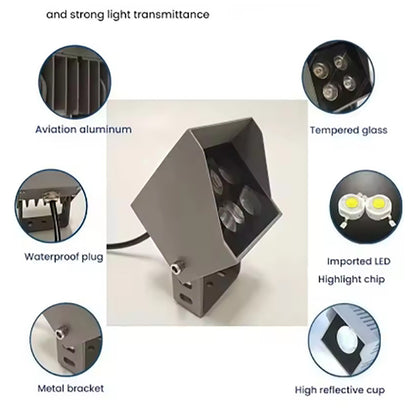 Outdoor Waterproof Wall Washer Light,Park Lawn Light Exterior Wall Projection Spotlights