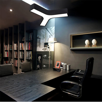 Y Shape Office LED Pendant Light, Gym Mall Modern Aesthetic Lighting