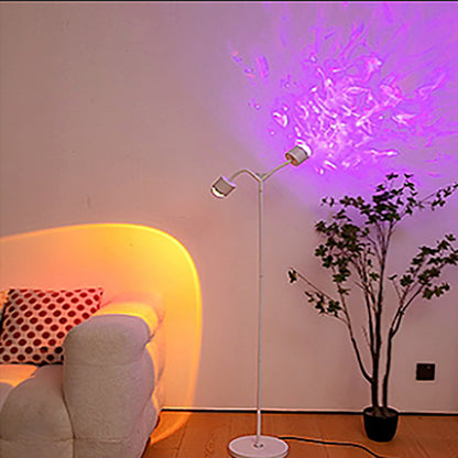 Double Head Heart-shaped Floor Lamp, Live Special Water Ripple Background Ambient Light