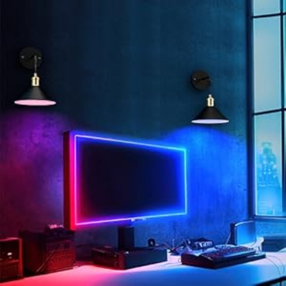 Indoor RGB Wireless Battery Wall Sconce, Decorative Ambient Light For Living Room