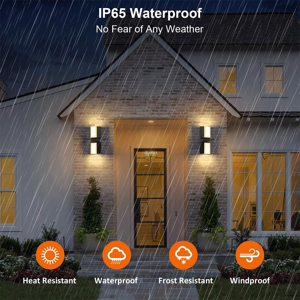 RGB Outdoor Wall Light, IP65 Smart Waterproof Landscape Light