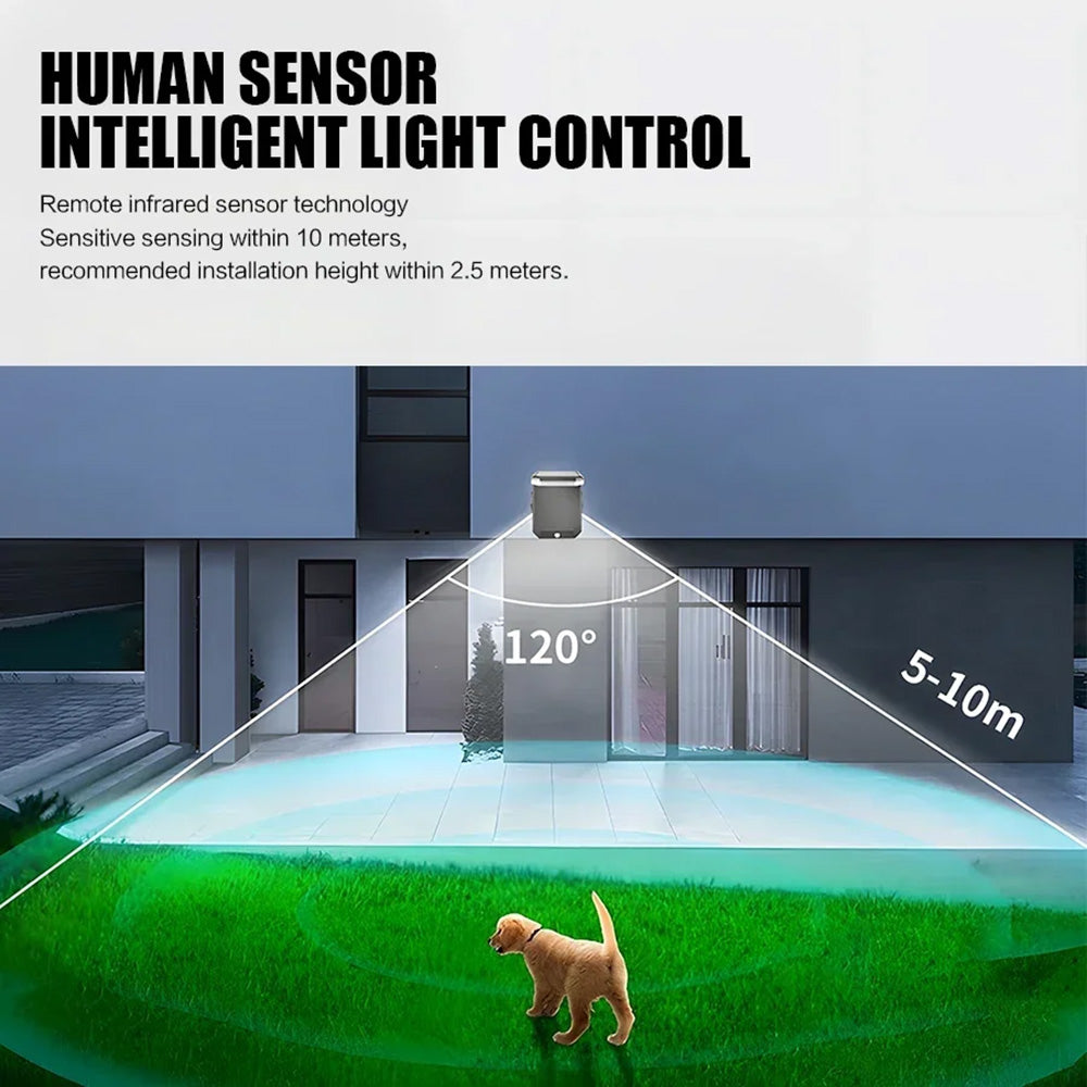 Outdoor Smart Solar Wall Sconce, Patio Collapsible Door Sign Lights