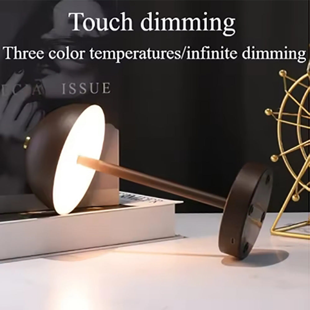 LED 3 Colors Table Lamps for Bedroom Bedside Rechargeable Decorative Lamp