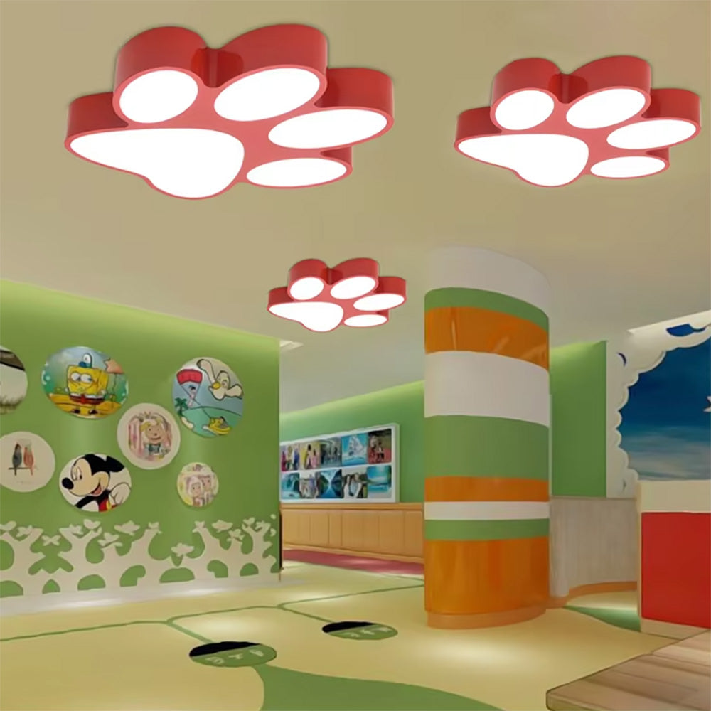 LED Creative Dog Paw Ceiling Light, Kindergarten Classroom Amusement Park Lighting